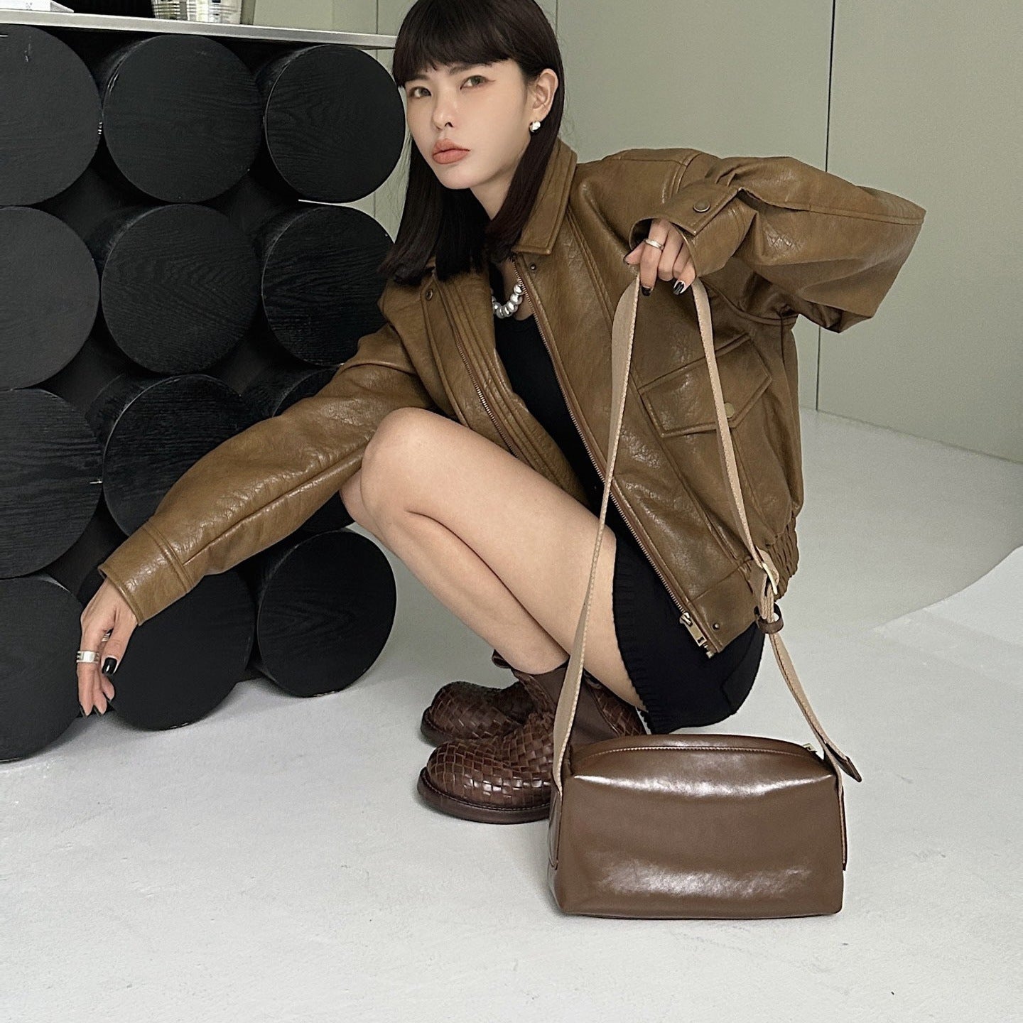 Women's Leather Commute High Sense Niche Design Women's Shoulder Bag