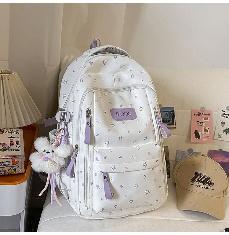 Korean Style Princess Cute Printed Junior High Leisure Backpack