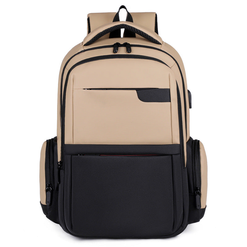 Men's Large Capacity Business Simple Western Style Multifunctional Backpacks
