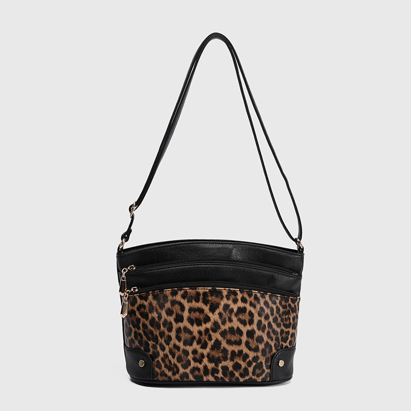 Women's Trendy Leopard Print Western Style High-grade Women's Shoulder Bag