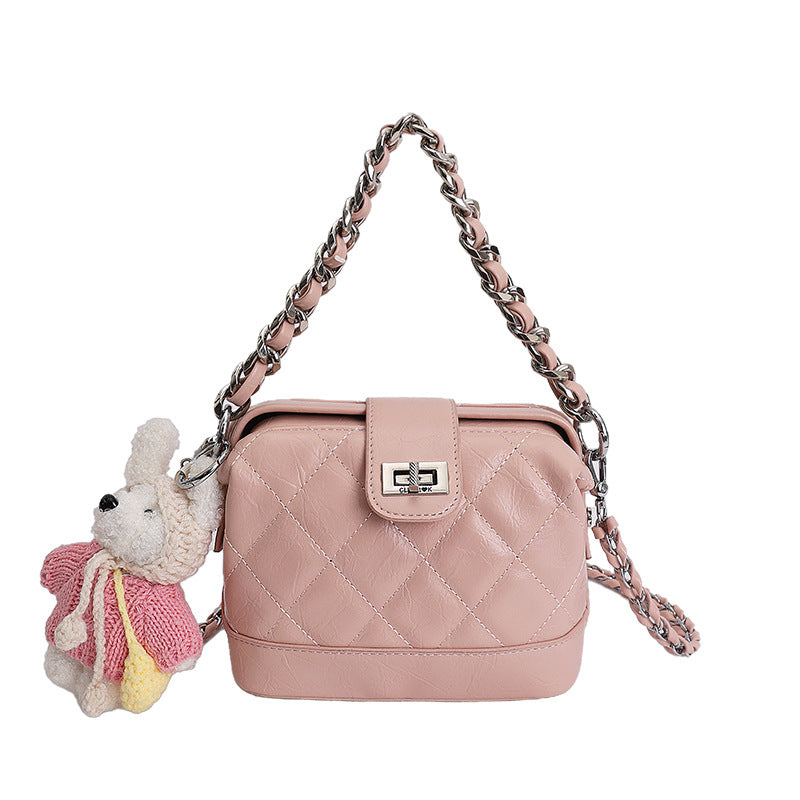Spring High-grade Retro Minority Portable Korean Fashion Rhombus Women's Shoulder Bag
