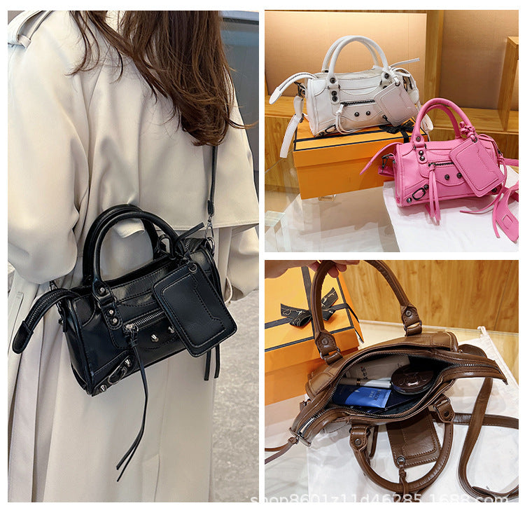 Trendy Cool Motorcycle Female Fashion Popular Portable Pink Bags
