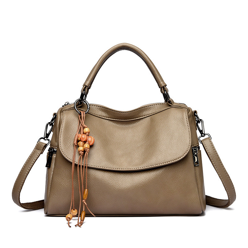 Women's Soft Retro Fashion Boston Large Capacity Women's Handbag