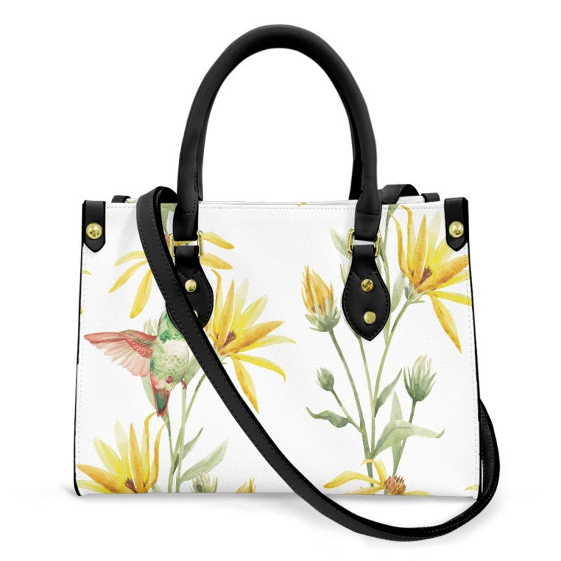 Women's Flowers Birds Series Printing Stylish Drawing Women's Shoulder Bag