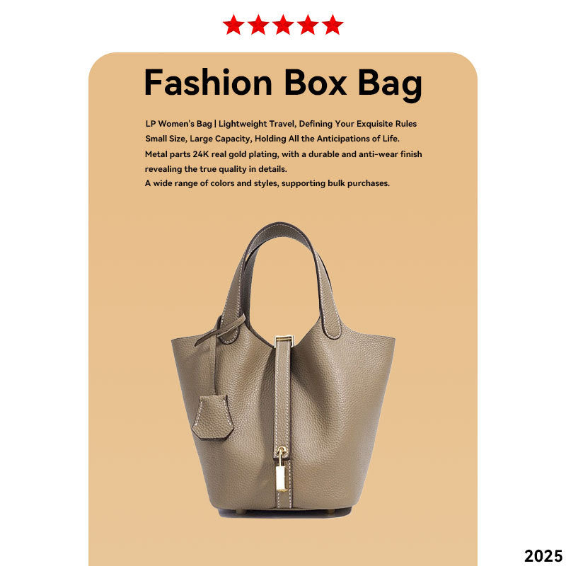 Women's Vegetable Basket Summer Imported Cowhide Handbags