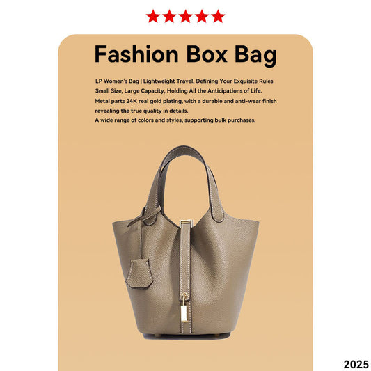 Women's Vegetable Basket Summer Imported Cowhide Handbags