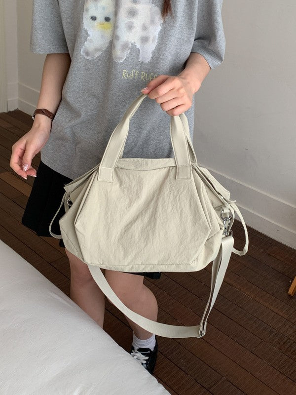 Women's Portable Korean Cloth Nylon Drawstring Bucket Bags