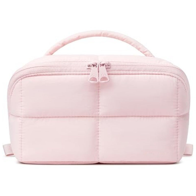 Candy Color Quilted Cotton Bubble Storage Makeup Bag