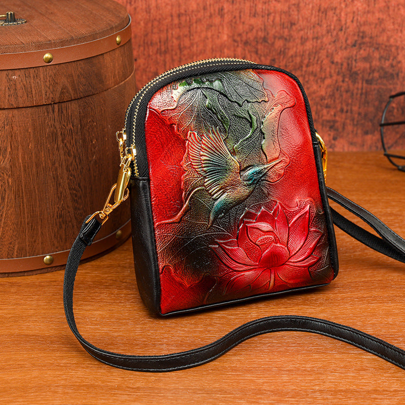Women's Ethnic Style Painted Texture Commuter Versatile Bags