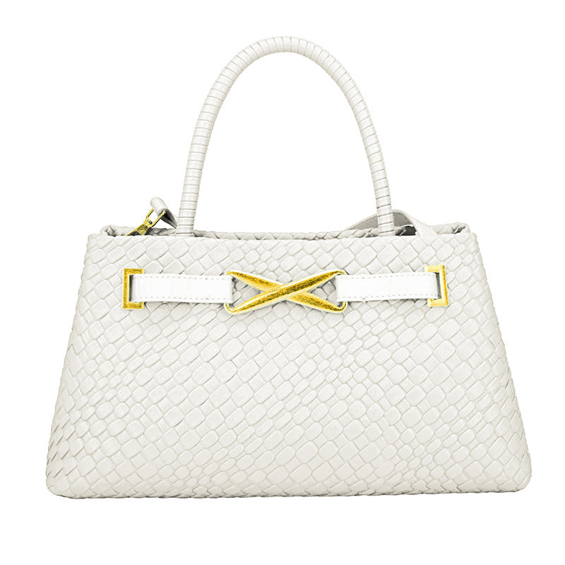 Women's Woven Fashion Horizontal Large Capacity Commuter Women's Handbag