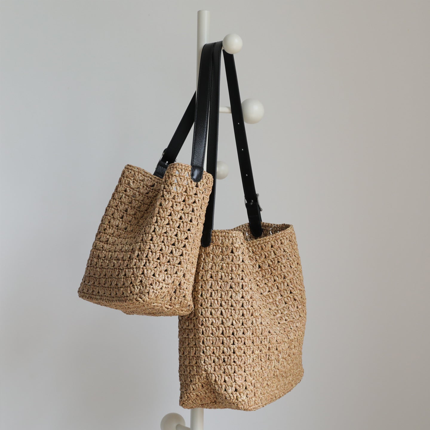 Women's Style Fashion Raffia With Cowhide Woven Large Tote Bag