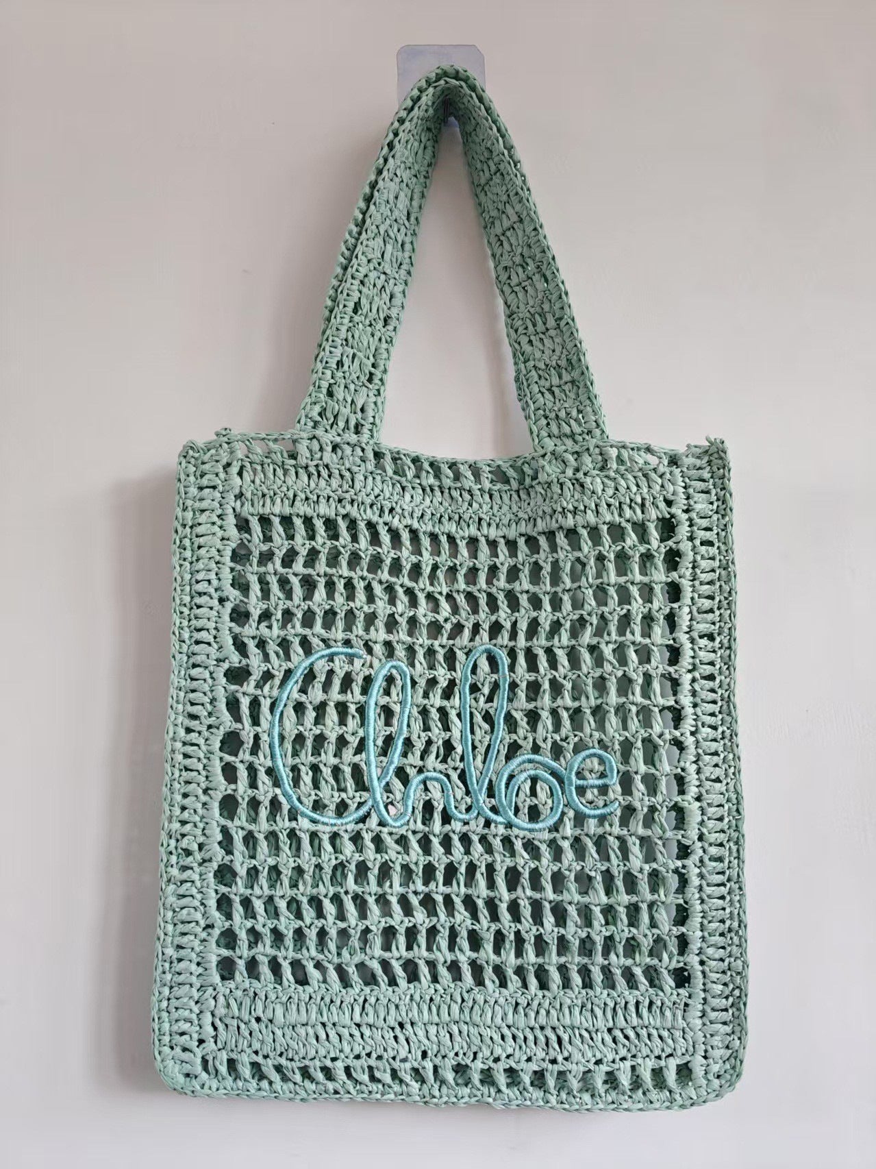Straw Hollow Woven Large Capacity Three-dimensional Letters Women's Shoulder Bag