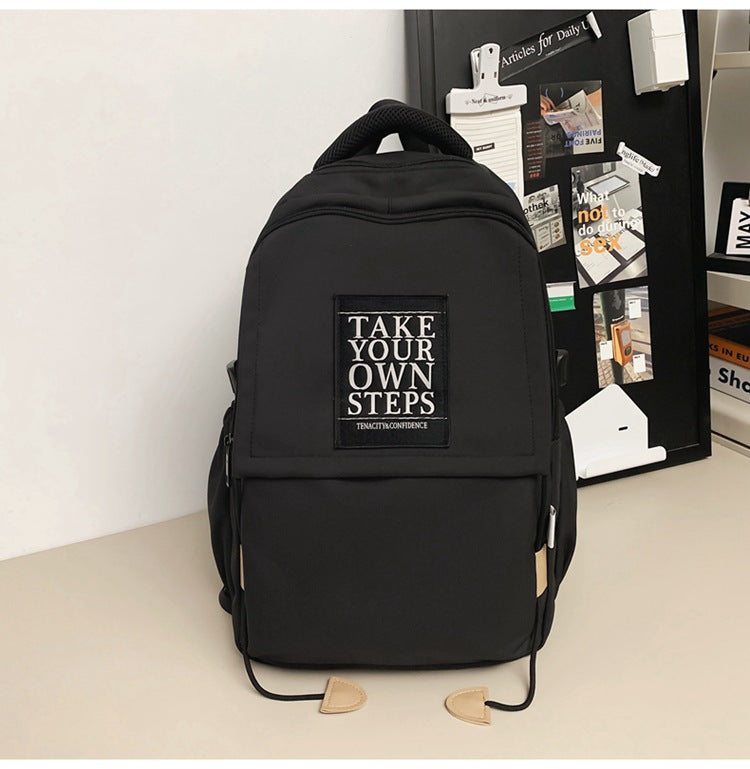 Men's Trendy Cool Large Capacity High Simple College Leisure Backpack