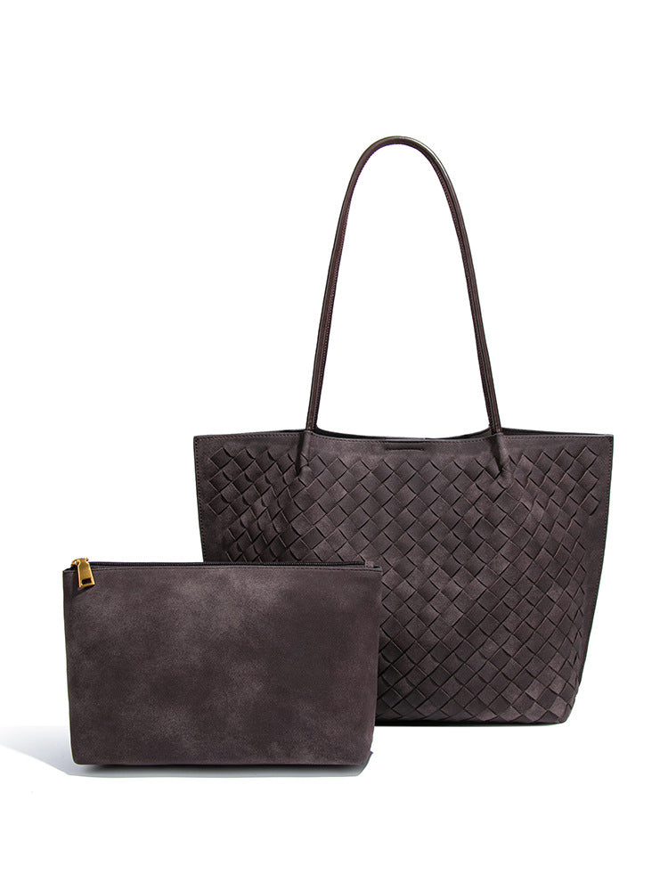 Women's Large Capacity High-grade Hand-woven Simple Underarm Tote Bag