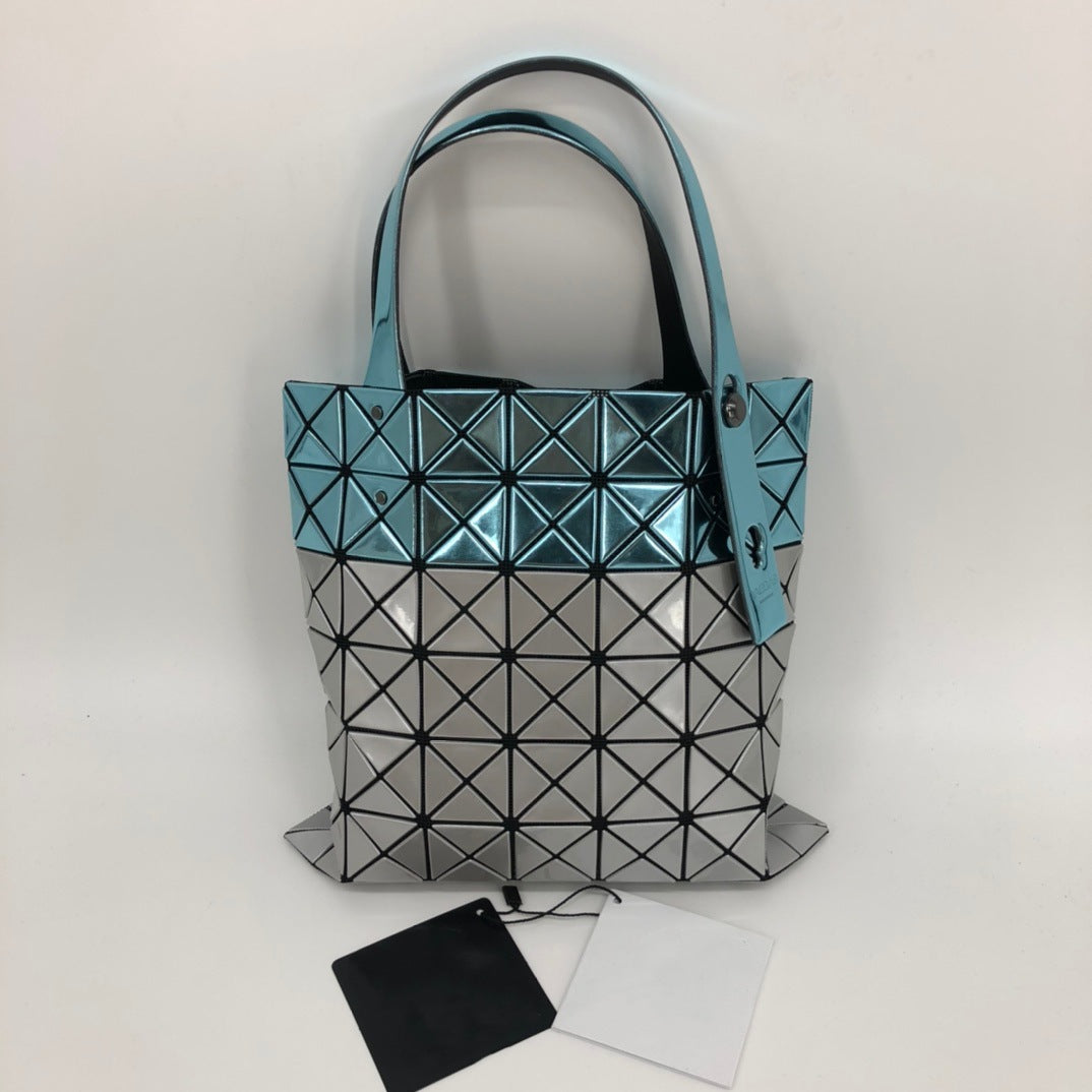Women's Rhombus Seven Cells Matte Metal Color Tote Bag