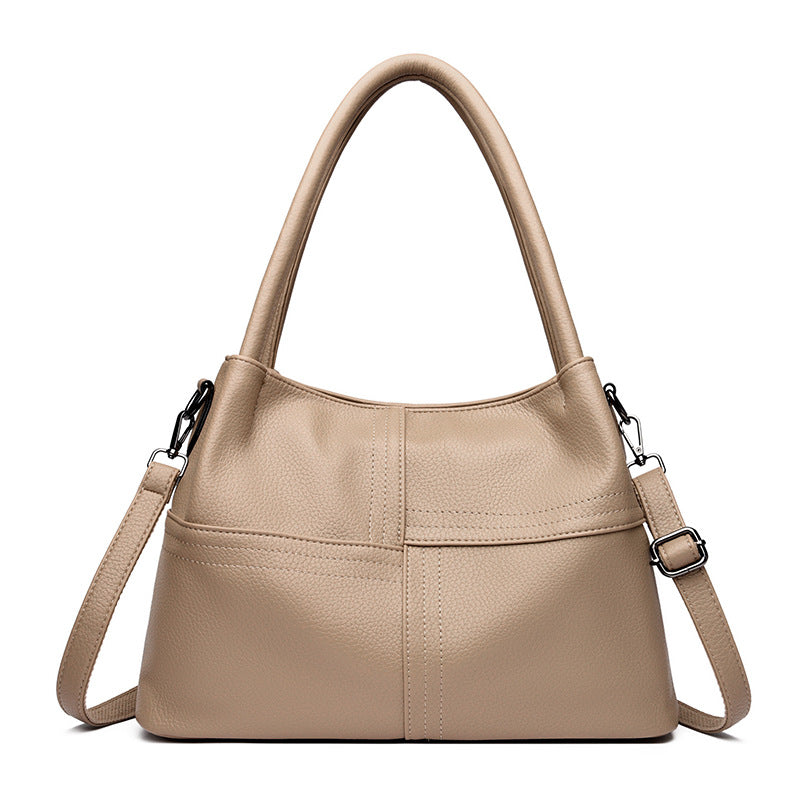 Women's Texture Soft Leather Commuter Simple Bags