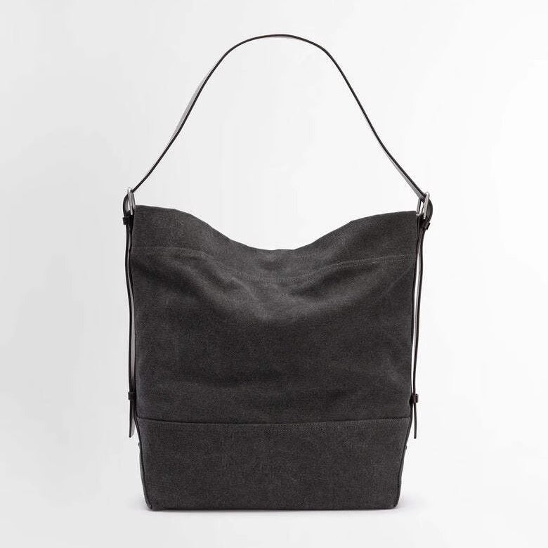 Women's Canvas Stitching Commuter Large Capacity Single Bucket Bags
