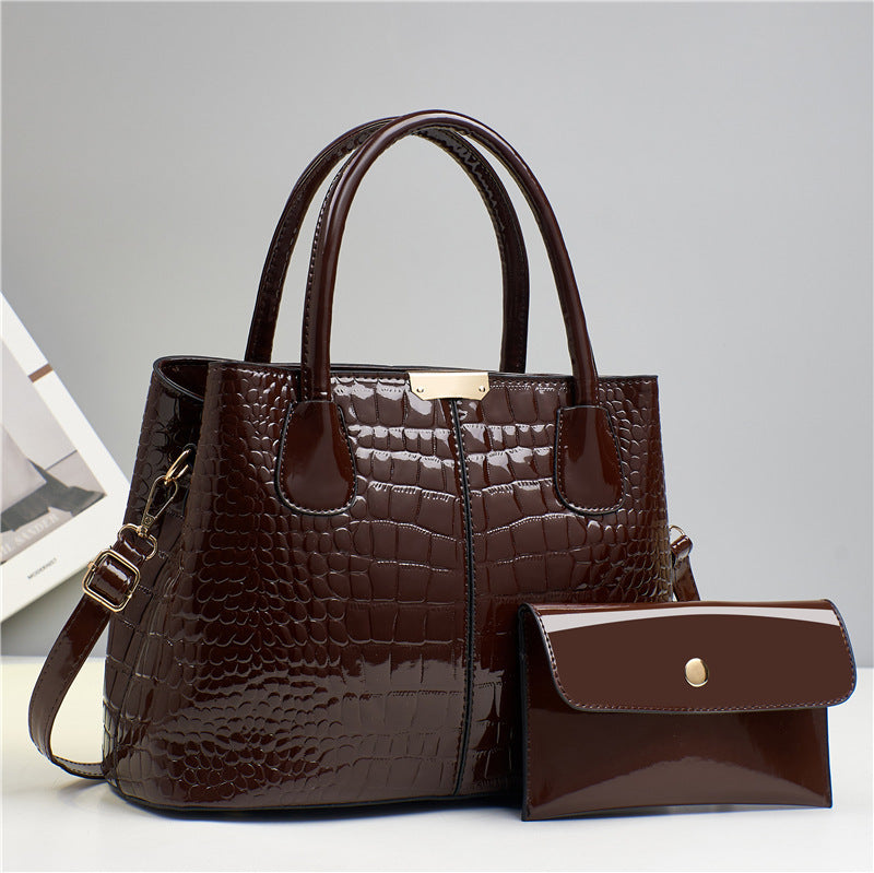 Comfortable Fashion Crocodile Pattern Single Female Handbags