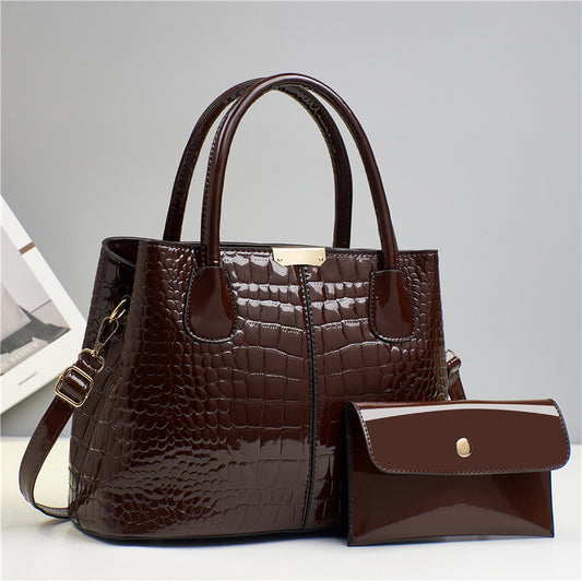 Comfortable Fashion Crocodile Pattern Single Female Handbags