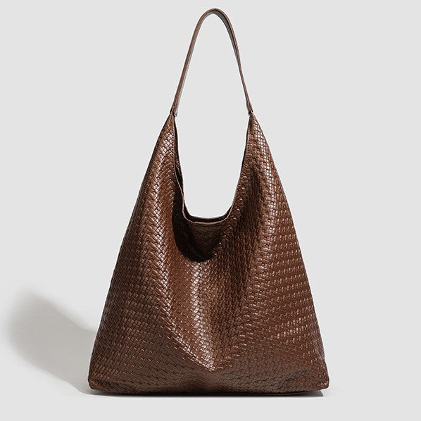 Women's Capacity Mother Fashion Woven Simple Design Tote Bags