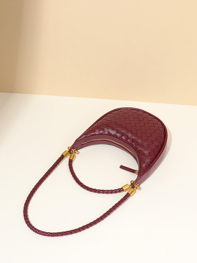 Graceful Women's Woven High-grade Moon Selenodont Underarm Bag