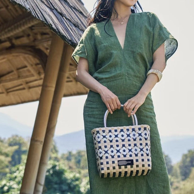 Women's Vegetable Basket Super Popular Colorful Large Capacity Woven Window Women's Handbag