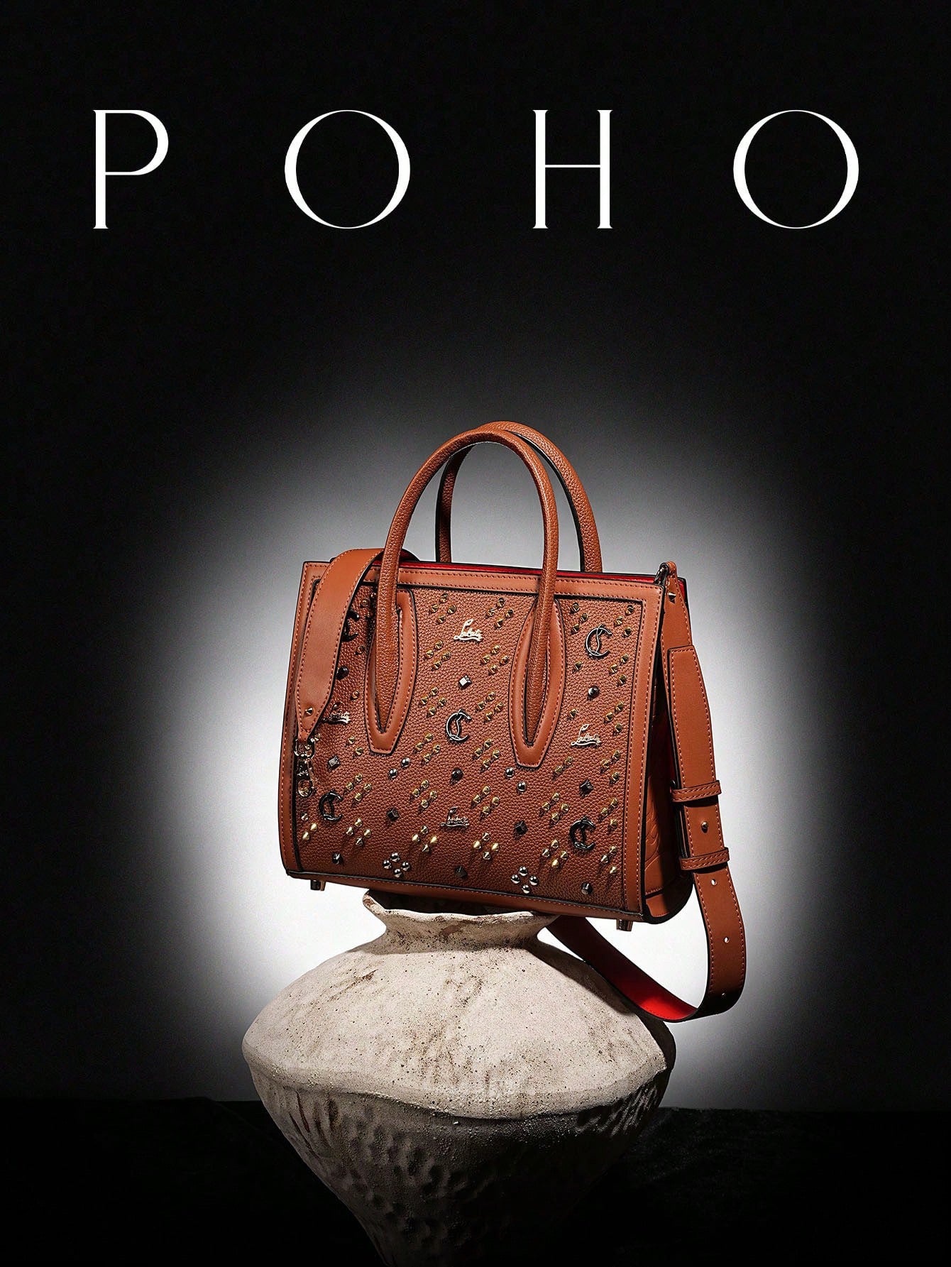 Women's Source Retro Trendy High Quality Fashion Banquet Rivet Tote Bag