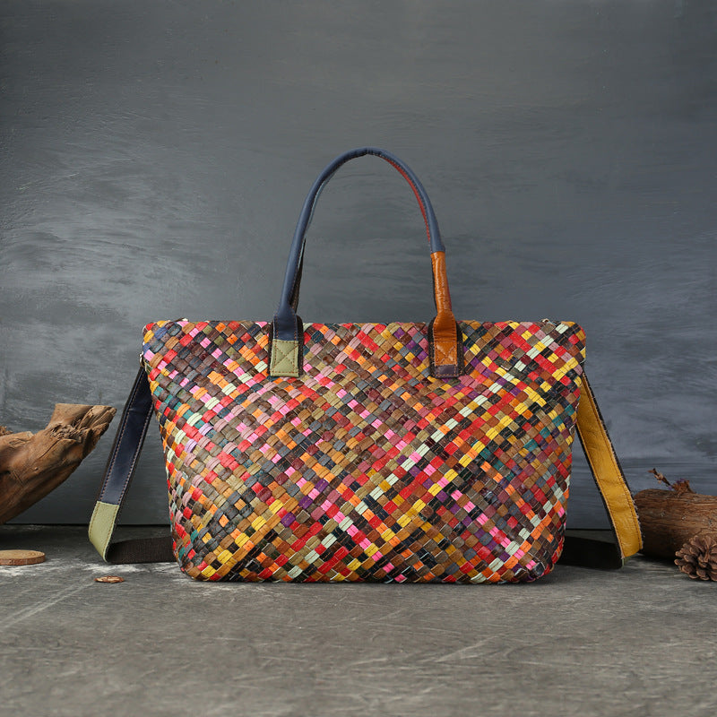 Colorful Woven Special Interest Light Luxury Tote Bag