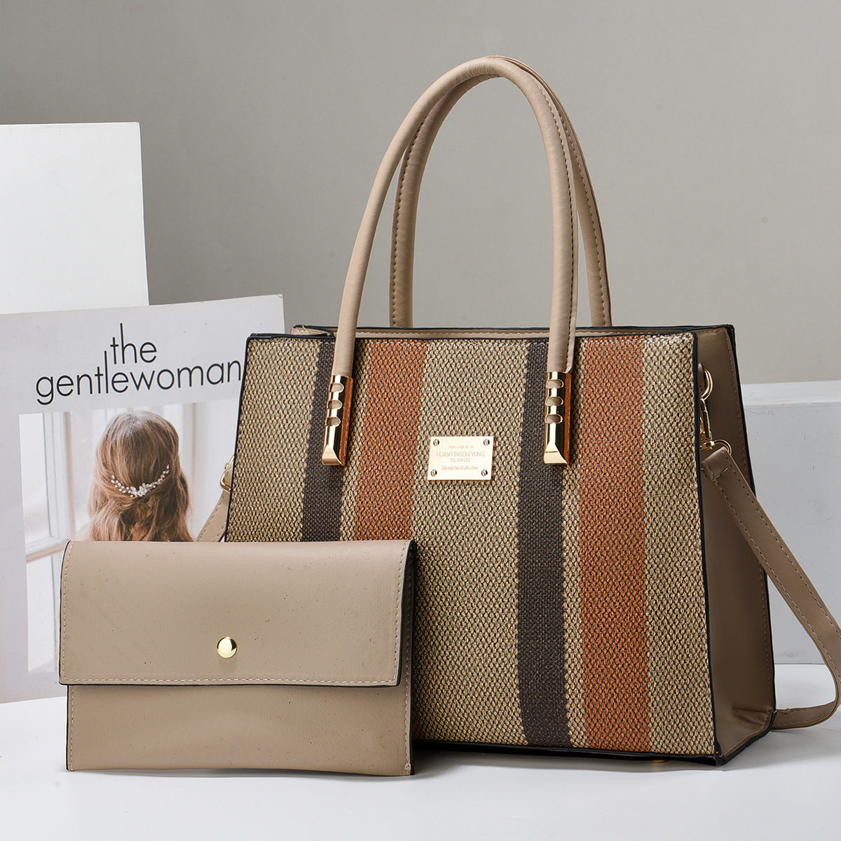 Pretty Women's Fashionable Large Capacity Color-matching Bags