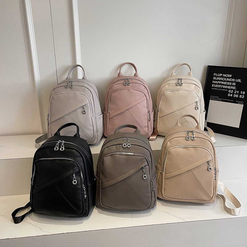 Versatile Women's Retro Fashion Commuter Textured Women's Backpack