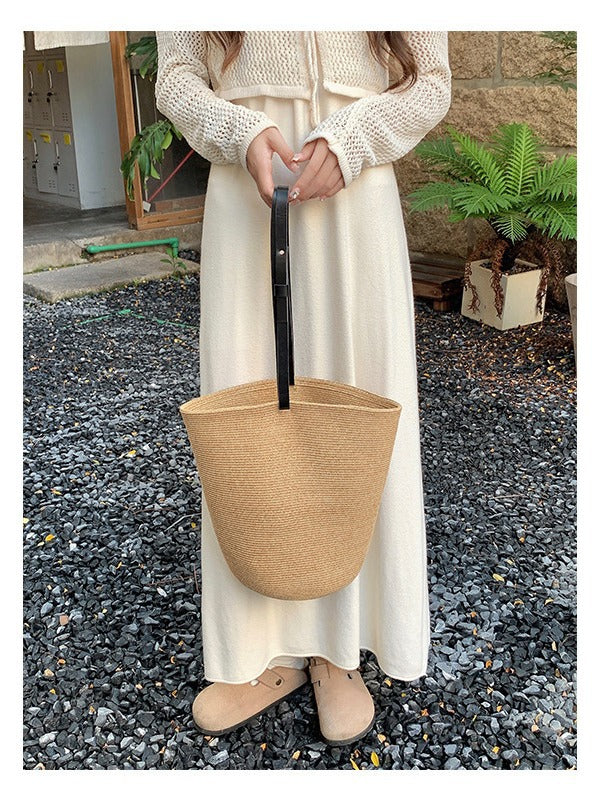 Women's Straw Summer Niche Designer Model Portable Beach Bags