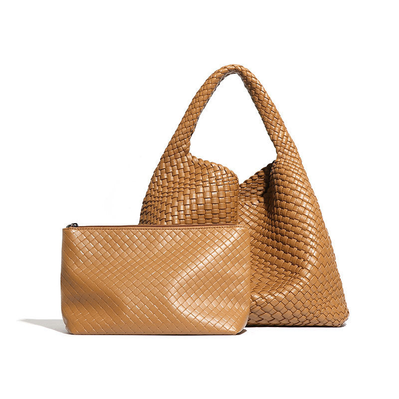 Women's Large Capacity Vegetable Basket Handmade Woven Advanced Underarm Bags
