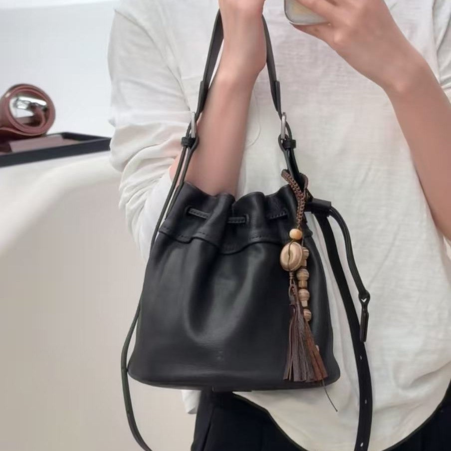 Beautiful Attractive Women's Drawstring Commute Pouch Bucket Bags
