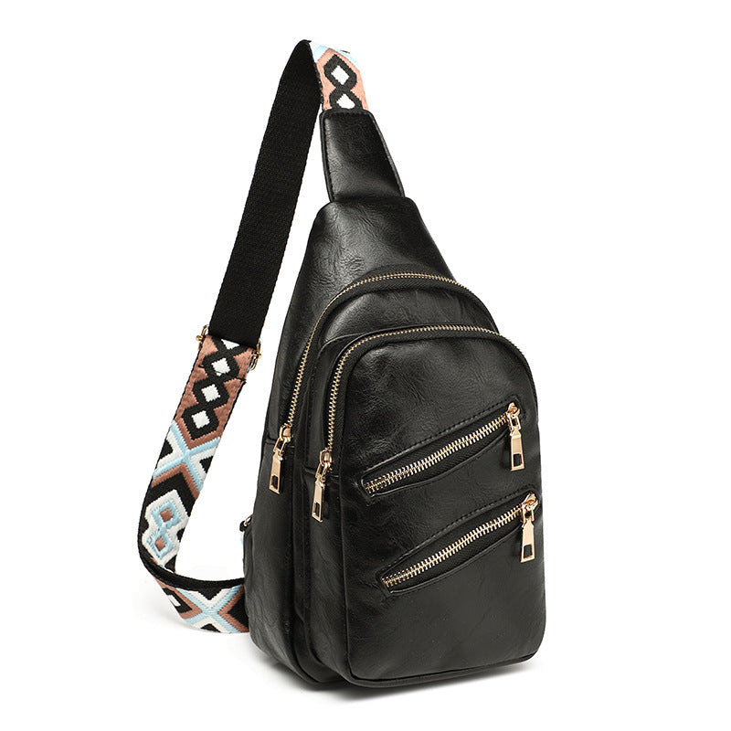 Women's & Men's Double Zipper Large Capacity Vintage Women's Messenger Bag