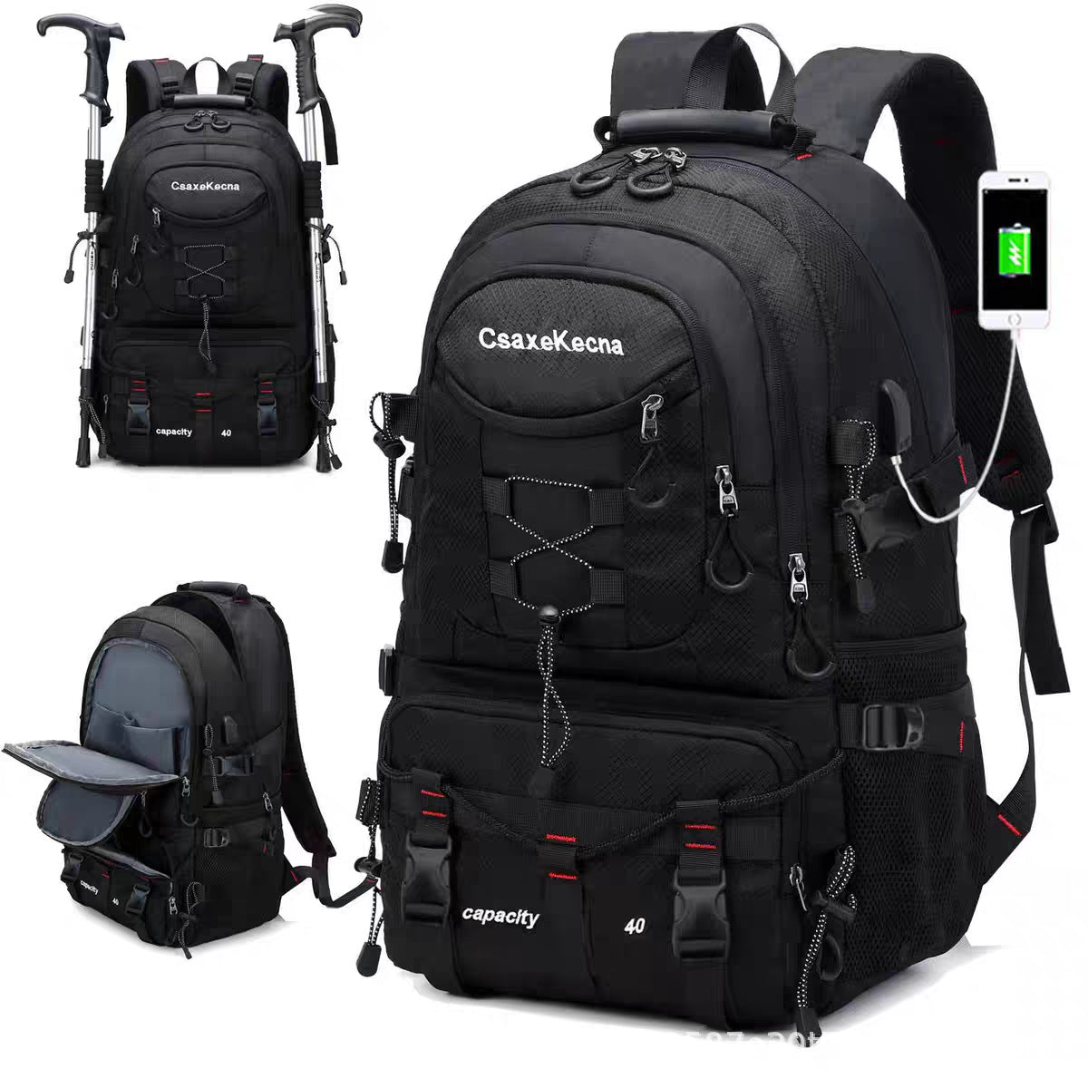 Men's Large Capacity Trip Computer Hiking Waterproof Backpacks