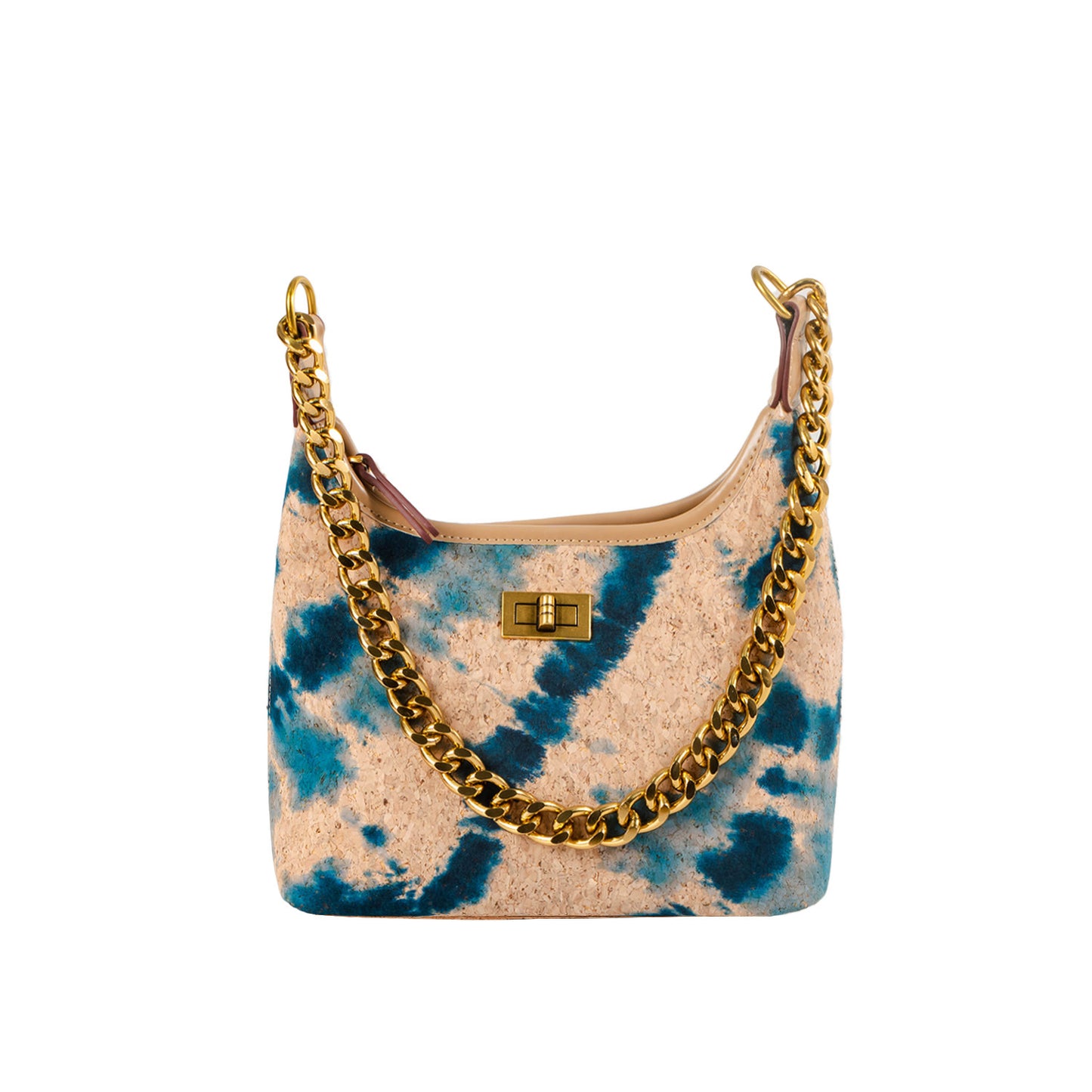 Women's Metal Chain Wooden Inside Outside Fashion Personality Storage Hand Light Bags