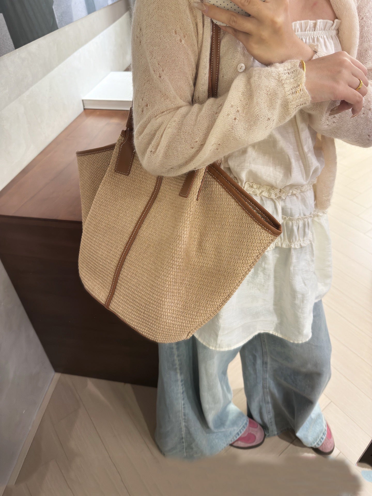 Women's Woven Large Capacity Totes Retro Vacation Bags