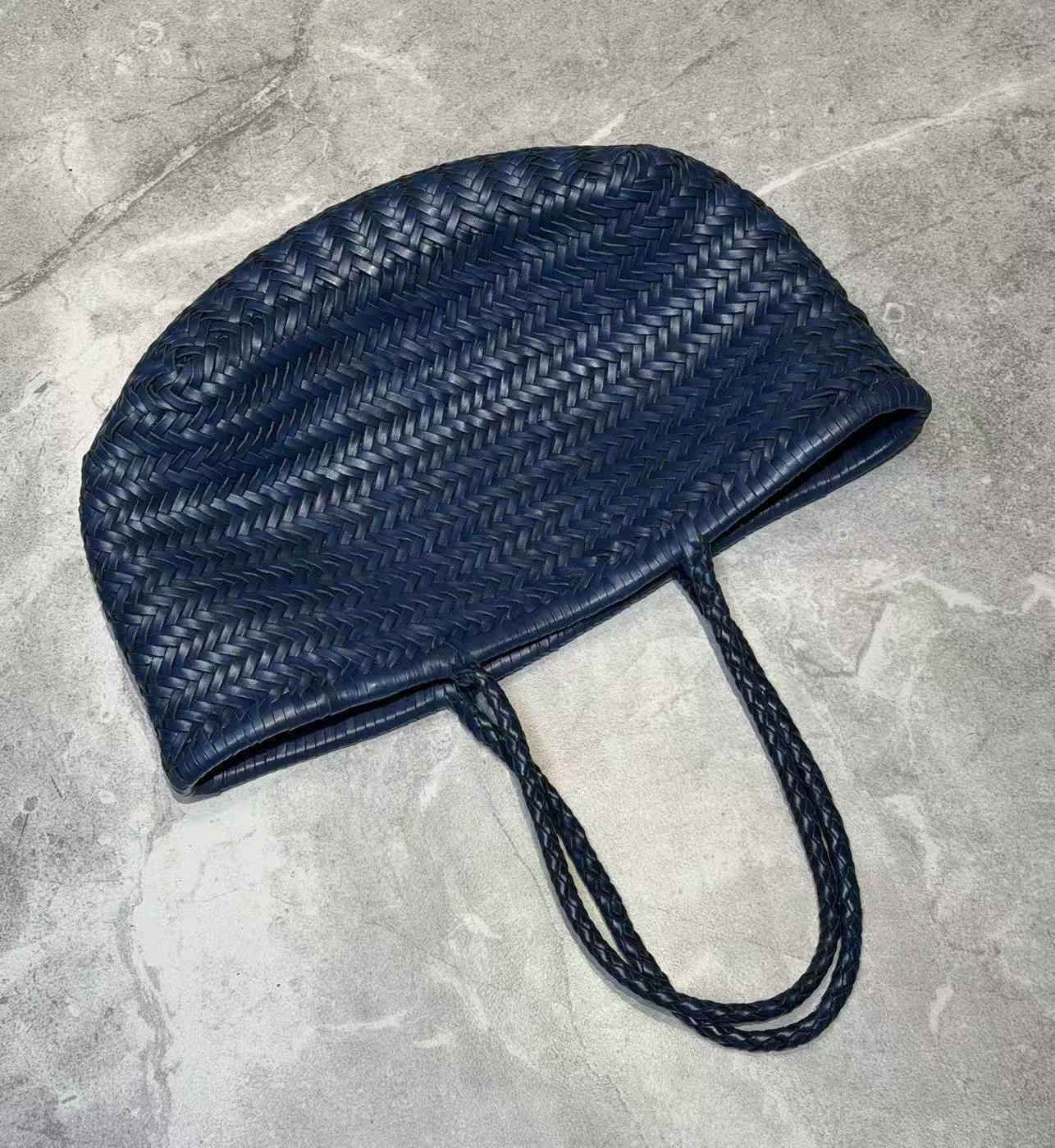 Genuine Leather French Food Basket Layer Large Bags