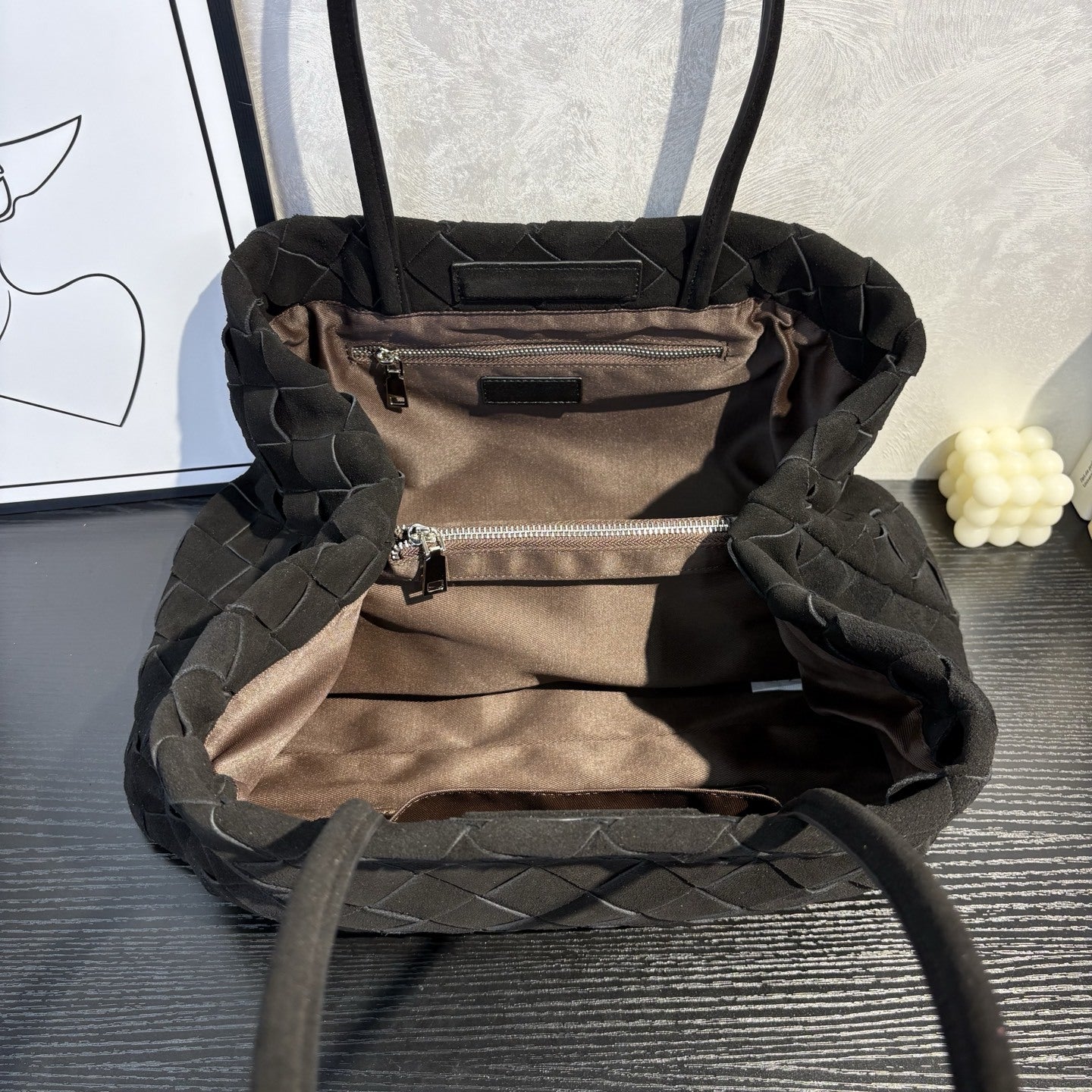 Women's Cowhide Woven Boston Retro Simple Large Bags