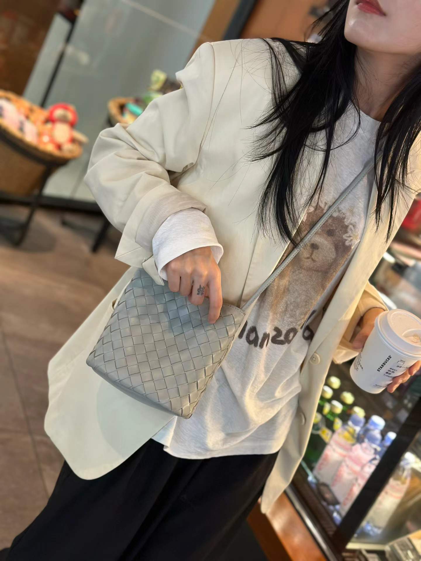 Women's Summer Sheepskin Commuter Woven Niche Women's Shoulder Bag