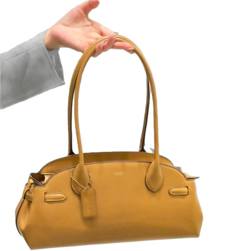 Oil Wax Portable Baguette Commuter Fashion Underarm Bag