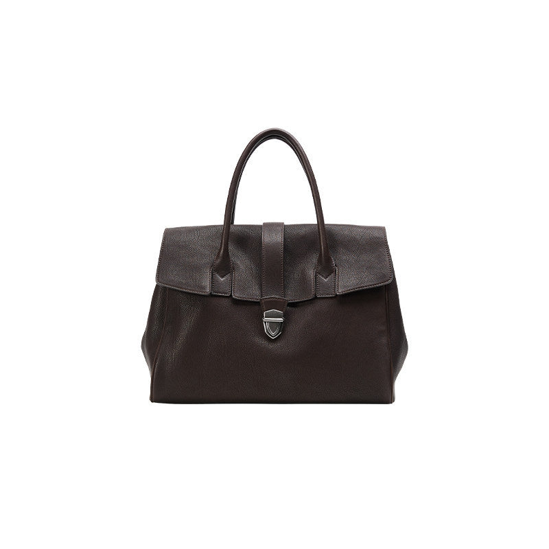 Women's Portable Genuine Leather Retro Large Capacity Women's Handbag