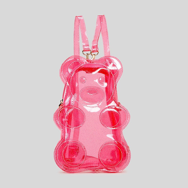 Cute Transparent Gummy Bear For Outing Women's Messenger Bag