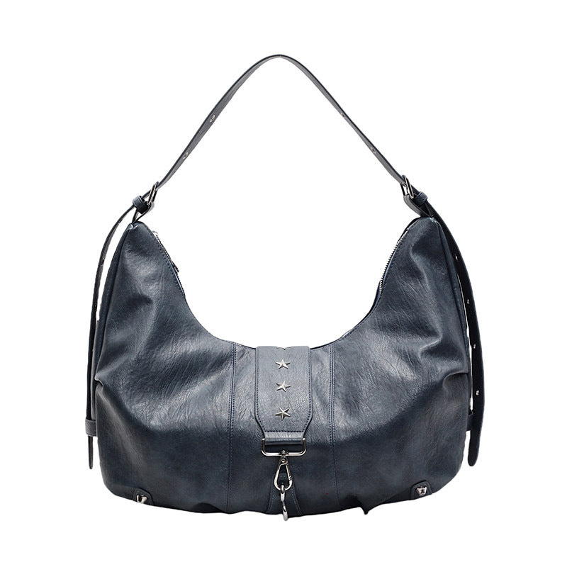 Women's Large Capacity Fashion Retro Niche Dumpling Tote Bag