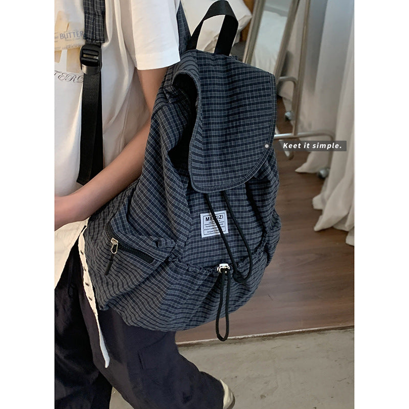 Women's Large Capacity Canvas Plaid Fashion Bags