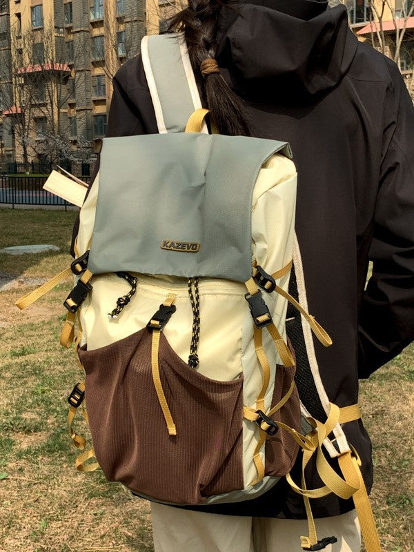 Burden Reduction Hiking Couple Large Capacity Contrast Leisure Backpack