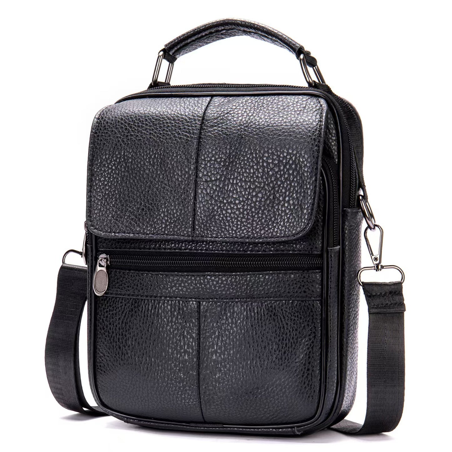 Men's Leather Fashion Business First Layer Cowhide Men's Messenger Bag