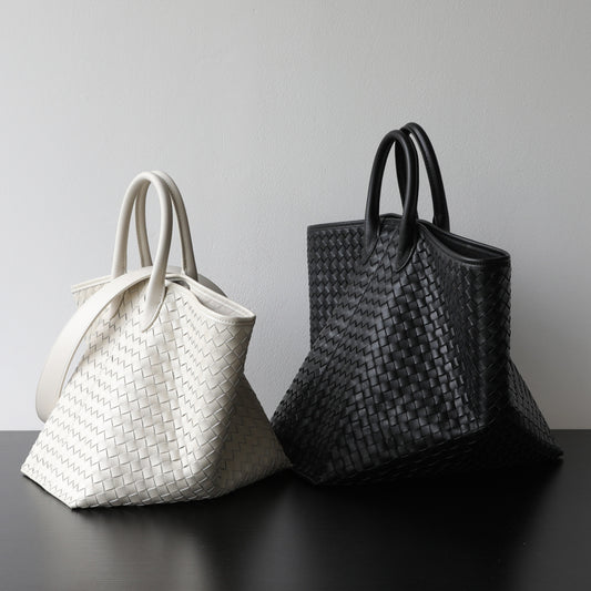 Women's Affordable Luxury Style Sheepskin Woven Wings Tote Bag