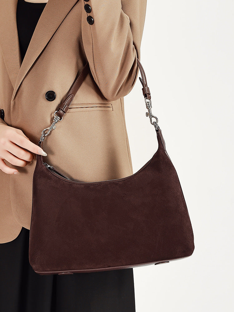 Women's Capacity Totes Leather High-grade Matte Cowhide Simple Commute Women's Shoulder Bag