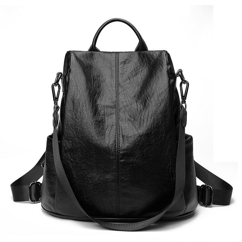 Women's Fashion Lychee Pattern Soft Leather Trendy Women's Backpack